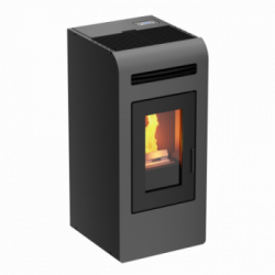 Foco Cayenne - Stufa a Pellet Canalizzata, Modello 16C, 16,3 kw, Grigio