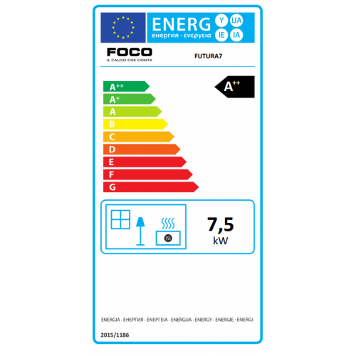 Foco Futura - Stufa a Pellet, Modello 7, 7,9...