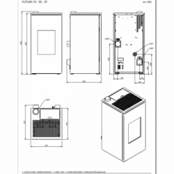 Foco Futura - Stufa a Pellet Canalizzata, Modello 7C, 7,9 kw, Nero