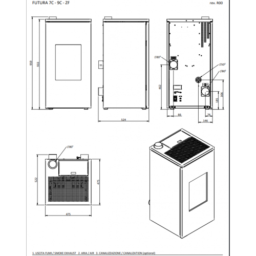 Foco Futura - Stufa a Pellet, Modello 9, 9,6...