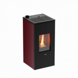 Foco Futura - Stufa a Pellet, Modello 11, 11,8 kw, Bordeaux
