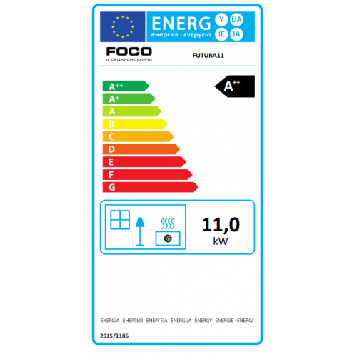 Foco Futura - Stufa a Pellet, Modello 11, 11,8...