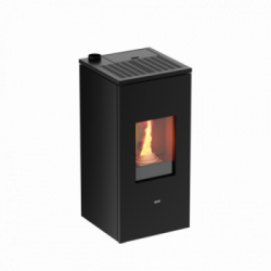 Foco Futura - Stufa a Pellet Canalizzata, Modello 11C, 11,8 kw, Nero