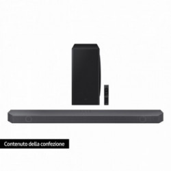 Samsung Soundbar HW-S800B/ZF con subwoofer 3.1.2 canali 330W 2022, audio 3D, effetto cinema surround, gaming mode, design ultra
