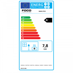 Foco Basic Steel - Stufa a Pellet, Modello 10, 8,7 kw, Bianco