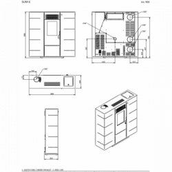 Foco Slim - Stufa a Pellet, Modello 6, 6,53 kw, Bianco