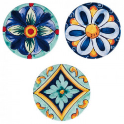 Villa D'Este Home Tivoli 'Infinito', Set 3 Sottobicchieri tondo in ceramica