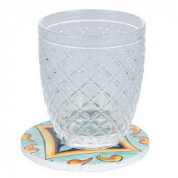 Villa D'Este Home Tivoli 'Infinito', Set 3 Sottobicchieri tondo in ceramica