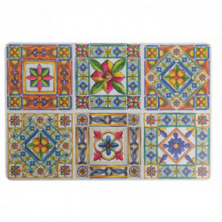 Villa D'Este Home Tivoli 'Costiera', Set 6 Tovagliette double face