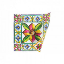 Villa D'Este Home Tivoli 'Costiera', Set 6 Tovagliette double face antimacchia