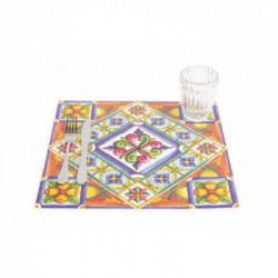 Villa D'Este Home Tivoli 'Costiera', Set 6 Tovagliette double face antimacchia