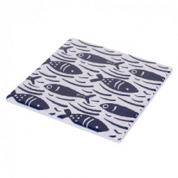 Villa D'Este Home Tivoli 'Tulum', Set 2 Sottobicchieri quadrati 10x10 cm in ceramica