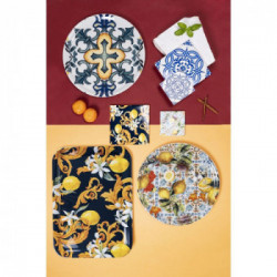 Villa D'Este Home Tivoli 'Italian Beauty', Set 6 Sottobicchieri 10x10 cm in ceramica