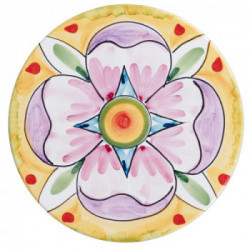 Villa D'Este Home Tivoli 'Infinito', Set 3 Sottobicchieri tondi Ø 10 cm in ceramica