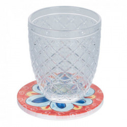 Villa D'Este Home Tivoli 'Infinito', Set 3 Sottobicchieri tondi Ø 10 cm in ceramica