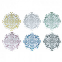 Villa D'Este Home Tivoli 'Classic Nouveau', Set 6 Tovagliette rotonde