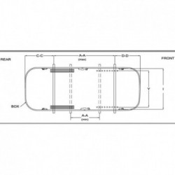 Farad Barracuda F1 Box Auto Nero Goffrato 140x75x40 cm 320 litri
