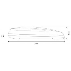 Hapro 'Rider 6.4', Box tetto antracite 410L 
