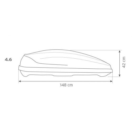 Hapro 'Traxer 4.6', Box tetto antracite 370L