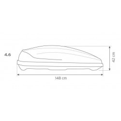 Hapro 'Traxer 4.6', Box tetto antracite 370L