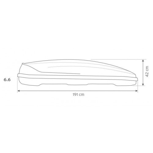 Hapro 'Traxer 6.6', Box tetto antracite 410L