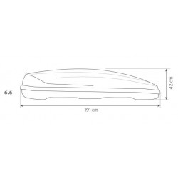 Hapro 'Traxer 6.6', Box tetto antracite 410L