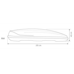 Hapro 'Traxer 8.6', Box tetto nero lucido 530L