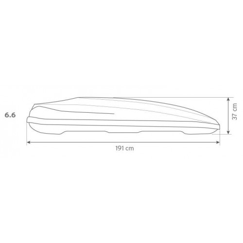 Hapro 'Zenith 6.6', Box tetto nero lucido 360L