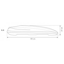 Hapro 'Zenith 6.6', Box tetto nero lucido 360L