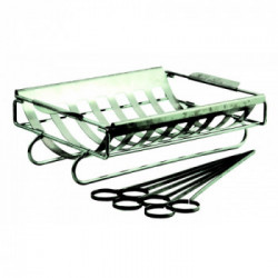 Grandhall Kit Griglia per Shish Kebab e Costine