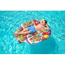 Bestway 43194 Art Collection - Isola Gonfiabile, Fiesta Skull, 193x141 cm