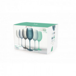 Villa D'Este Home Tivoli 'Shades of Blue', Set 6 Calici Frosted