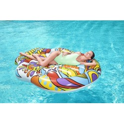 Bestway 43194 Art Collection - Isola Gonfiabile, Fiesta Skull, 193x141 cm