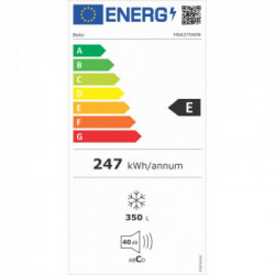 Beko HSA37540N - Congelatore a Pozzetto, 350 Litri, Classe E, 86 x 155.5 x 67.5 cm