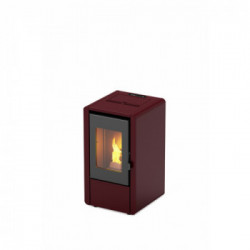Foco Petit - Stufa a Pellet, Modello 6, 7 kw, Bordeaux