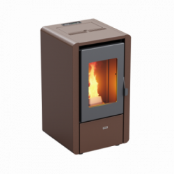 Foco Petit - Stufa a Pellet, Modello 6, 7 kw, Ruggine