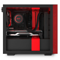 NZXT H210i Matte Black Red Mini Tower Nero, Rosso