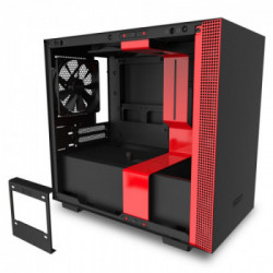 NZXT H210i Matte Black Red Mini Tower Nero, Rosso