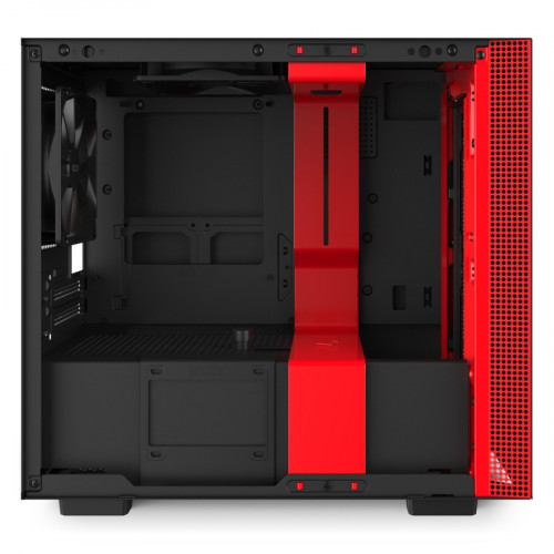 NZXT H210i Matte Black Red Mini Tower Nero, Rosso