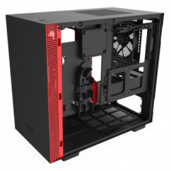 NZXT H210i Matte Black Red Mini Tower Nero, Rosso