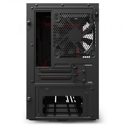 NZXT H210i Matte Black Red Mini Tower Nero, Rosso
