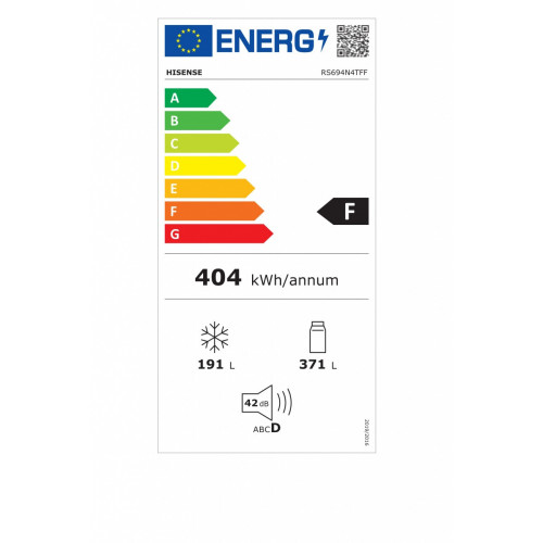 Hisense RS694N4TFF - Frigorifero Side by Side,...