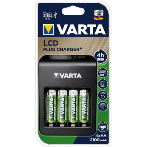 Varta LCD Plug Charger+ Batteria per uso...