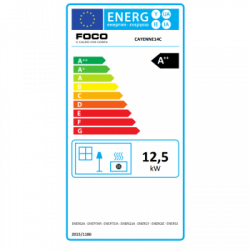 Foco Cayenne - Stufa a Pellet Canalizzata, Modello 14C, 13,2 kw, Bianco