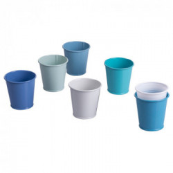 Villa D'Este Home Tivoli 'Baita Blue', Set 6 portabicchieri antivento