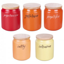 Villa D'Este Home Tivoli 'Shades of Sunset', Set 5 Barattoli Spezie in gres