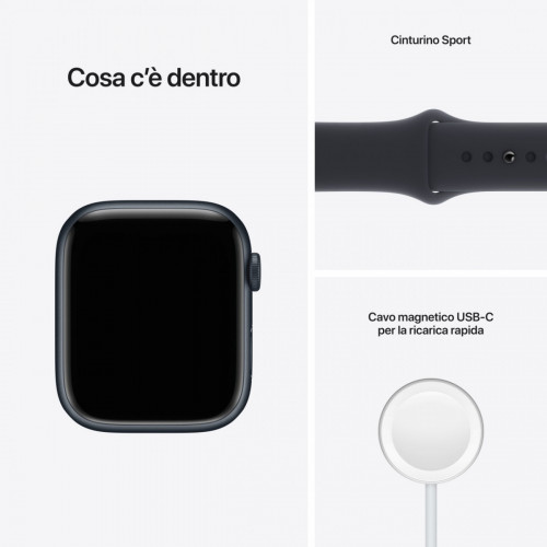 Apple Watch Series 7 GPS, 45mm Cassa in...