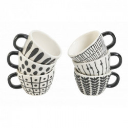Villa D'Este home Tivoli 'Masai Black', Set 6 tazzine caffè 90 ml