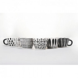 Villa D'Este home Tivoli 'Masai Black', Set 6 tazzine caffè 90 ml