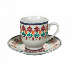 Villa D'Este Home Tivoli 'Shiraz', Set 6 tazzine caffè con piattino